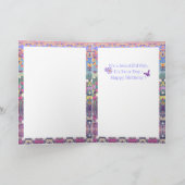 Een Paarse Paradise-verjaardagskaart Kaart (Binnen)