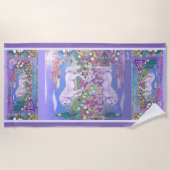 Een Paarse Peradise-handdoek Strandlaken (Voorkant)