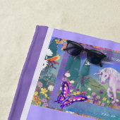 Een Paarse Peradise-handdoek Strandlaken (In situ)