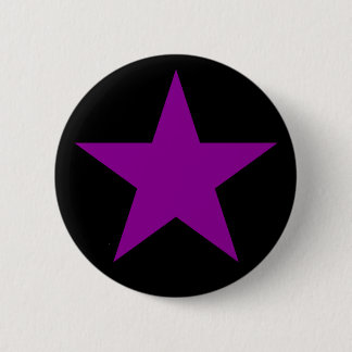 Een Paarse ster van het anarcha-feminisme Ronde Button 5,7 Cm