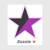 Een Paarse ster van het anarcha-feminisme v2 Sticker (Vel)