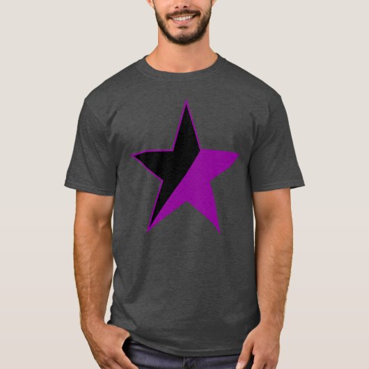 Een Paarse ster van het anarcha-feminisme v2 T-shirt (Voorkant)