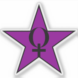 Een Paarse ster van het anarcha-feminisme v3 Sticker