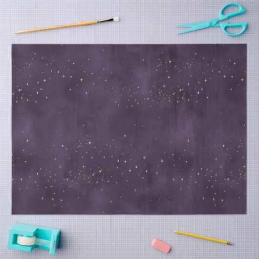 Een Paarse Sterrennacht Series Design 6 Tissuepapier (Craft)