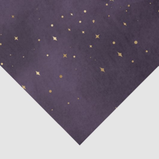 Een Paarse Sterrennacht Series Design 6 Tissuepapier (Detail)