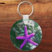 Een Paarse zeester rotsachtig strand Sleutelhanger (Voorkant)