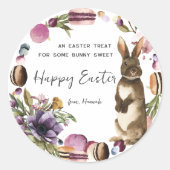 Een paasbehandeling die een beetje lekker is. ronde sticker (Voorkant)