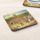 Een paasbruiloft bier onderzetter (Linkerzijde)