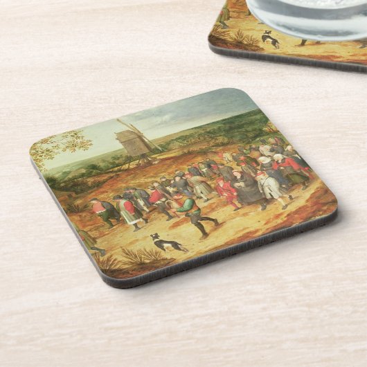 Een paasbruiloft bier onderzetter (Linkerzijde)