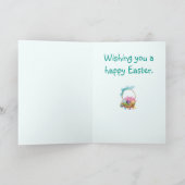 Een paaskaart. Varkens, eieren, paasmand Feestdagen Kaart (Binnen)