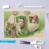 Een paaskoepel die konijnen die cadeautjes verdien tissuepapier (Craft)