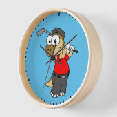 Een Pachycephalosaurus die golf speelt. (Hoek)