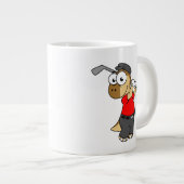 Een Pachycephalosaurus die golf speelt. Grote Koffiekop (Voorkant rechts)