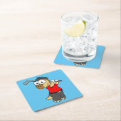 Een Pachycephalosaurus die golf speelt. Kartonnen Onderzetters (Insitu)