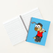 Een Pachycephalosaurus die golf speelt. Notitieboek (Binnen)