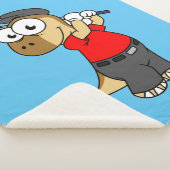 Een Pachycephalosaurus die golf speelt. Sherpa Deken (3/4)