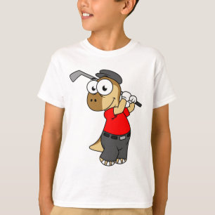 Een Pachycephalosaurus die golf speelt. T-shirt