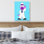 Een Pachycephalosaurus dinosaurus zeeman. Canvas Afdruk (Insitu (Slaapkamer))