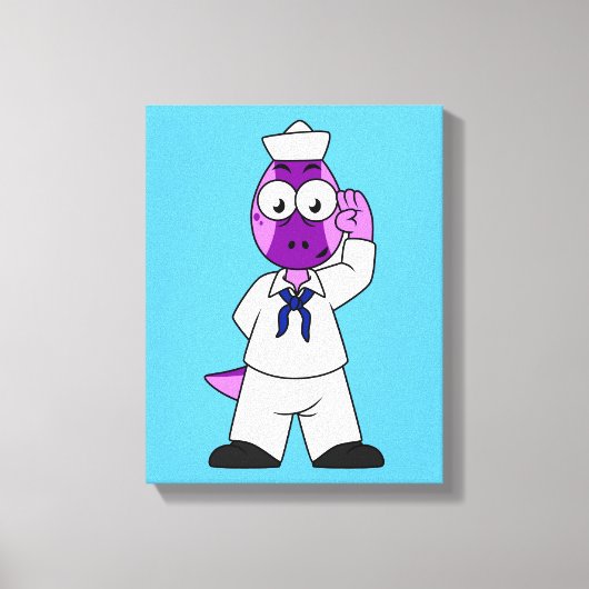 Een Pachycephalosaurus dinosaurus zeeman. Canvas Afdruk (Voorkant)