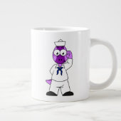 Een Pachycephalosaurus dinosaurus zeeman. Grote Koffiekop (Rechts)