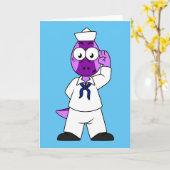 Een Pachycephalosaurus dinosaurus zeeman. Kaart (Gele Bloem)