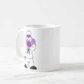 Een Pachycephalosaurus dinosaurus zeeman. Koffiemok (Voorkant links)