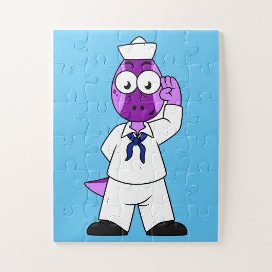 Een Pachycephalosaurus dinosaurus zeeman. Legpuzzel (Verticaal)