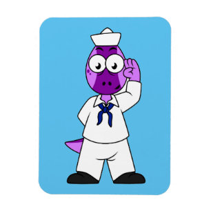 Een Pachycephalosaurus dinosaurus zeeman. Magneet