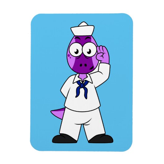 Een Pachycephalosaurus dinosaurus zeeman. Magneet (Verticaal)