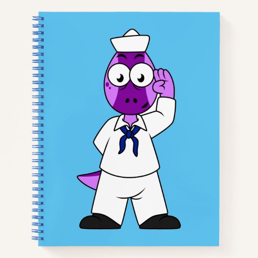 Een Pachycephalosaurus dinosaurus zeeman. Notitieboek (Voorkant)