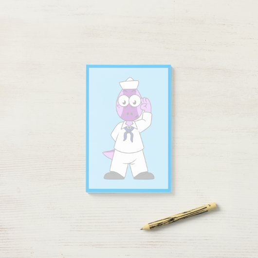 Een Pachycephalosaurus dinosaurus zeeman. Post-it® Notes (Op bureau)