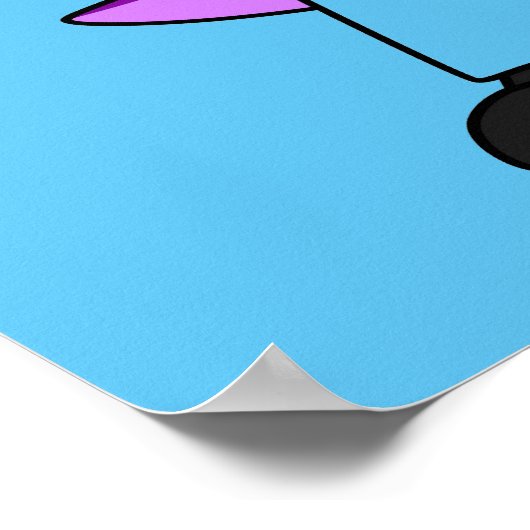 Een Pachycephalosaurus dinosaurus zeeman. Poster (Hoek)