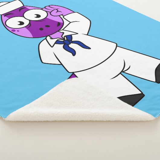 Een Pachycephalosaurus dinosaurus zeeman. Sherpa Deken (3/4)