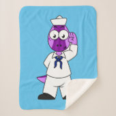 Een Pachycephalosaurus dinosaurus zeeman. Sherpa Deken (Voorkant)