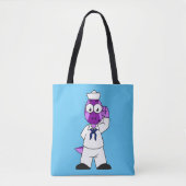 Een Pachycephalosaurus dinosaurus zeeman. Tote Bag (Voorkant)