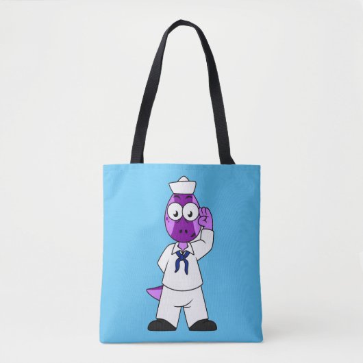 Een Pachycephalosaurus dinosaurus zeeman. Tote Bag (Voorkant)
