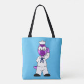 Een Pachycephalosaurus dinosaurus zeeman. Tote Bag (Achterkant)