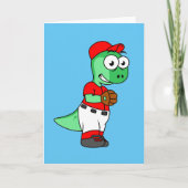 Een Pachycephalosaurus honkbalwerper. Kaart (Voorkant)