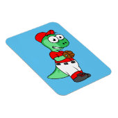 Een Pachycephalosaurus honkbalwerper. Magneet (Rechterzijde)