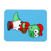 Een Pachycephalosaurus honkbalwerper. Magneet (Horizontaal)