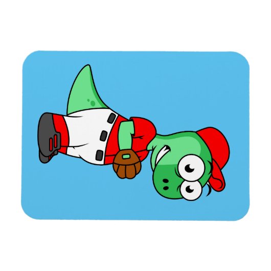 Een Pachycephalosaurus honkbalwerper. Magneet (Horizontaal)