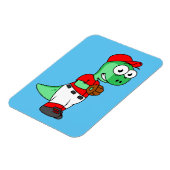 Een Pachycephalosaurus honkbalwerper. Magneet (Linkerzijde)