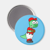 Een Pachycephalosaurus honkbalwerper. Magneet (Voorkant / Achterkant)