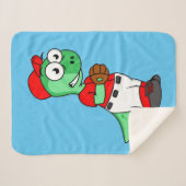 Een Pachycephalosaurus honkbalwerper. Sherpa Deken (Voorkant (horizontaal))