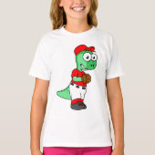 Een Pachycephalosaurus honkbalwerper. T-shirt (Voorkant)