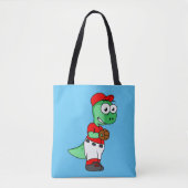 Een Pachycephalosaurus honkbalwerper. Tote Bag (Voorkant)