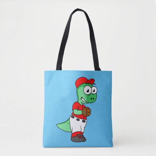 Een Pachycephalosaurus honkbalwerper. Tote Bag (Voorkant)