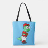 Een Pachycephalosaurus honkbalwerper. Tote Bag (Achterkant)