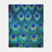 Een pacocks mooi open veren fleece deken (Voorkant)