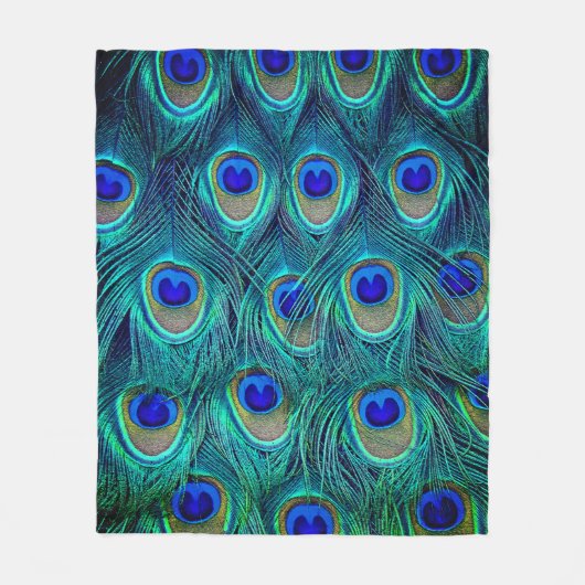 Een pacocks mooi open veren fleece deken (Voorkant)